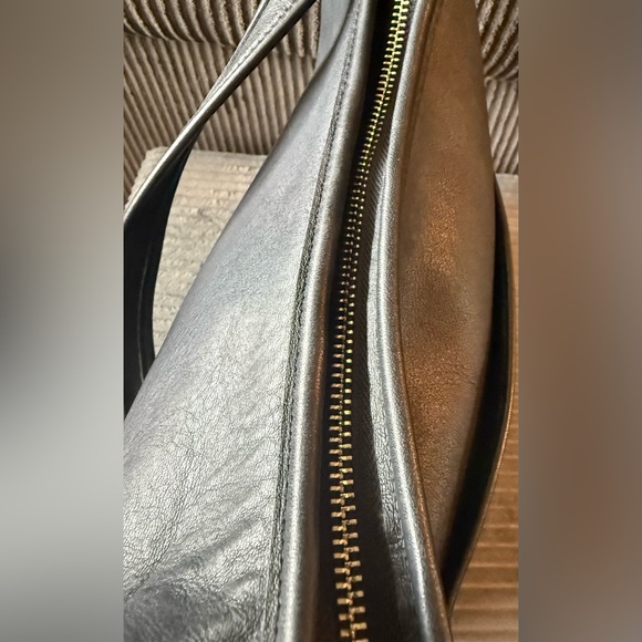 VTG Coach Legacy Charcoal Leather Shoulder Bag with Silver Hardware D1D-9058 - Picture 13 of 16